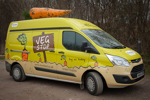 Veg stop van wrap